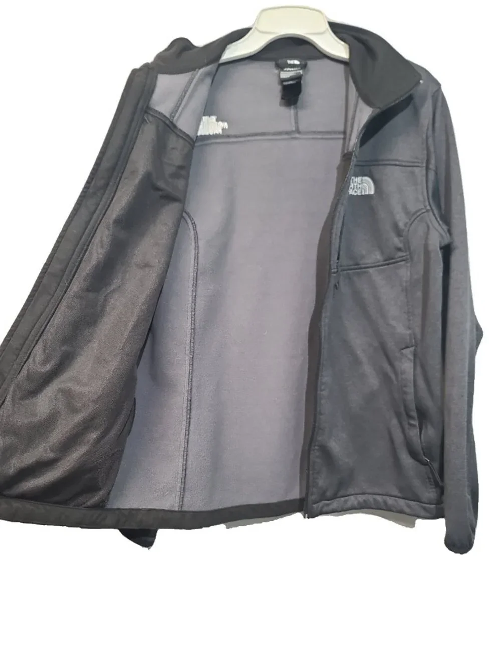 The North Face Apex Full Zip Fleece Jacket L Gray